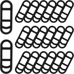 20PCS Bike Silicone Mount Band, Black Bicycle Light Silicone Straps, Cycling Bicycle Light Rubber Band Straps, 70 x 24 mm