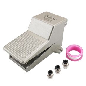Baomain Pneumatic Foot Operated Pedal Valve FOV-320A Latching 5/2 way PT 1/4" with Fittings