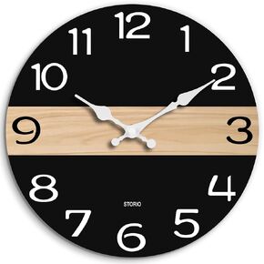 Wall Clock-10 Inch Modern White Silent Wall Clocks Battery Operated Decorative for Bedroom Office Kitchen-Non Ticking Clock for Bathroom Living Room