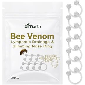 Bee Venom Nose Ring Bee Venom Lymphatic Drainage Nose Ring for Women(7-14Pcs)