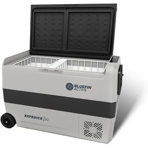 Bluefin Active Expedice 50L | Portable Travel Fridge | Advanced Cooling & Freezing Technology | Energy Efficient Charging | Dual Storage Compartments | Smartphone App Control | LCD | AC & DC
