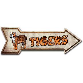 MightySkins Peel and Stick Art Removable Tigers Decal Decor 24" Directional Sticker Vinyl Wall Decals