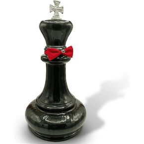 Grand Chess King Keepsake Urn Very Unique Chess King Cremation Urn for Adults cremation Urn For Human Ashes- Grand Chess King Urn For your loved ones-Home Decorative (White-KING)