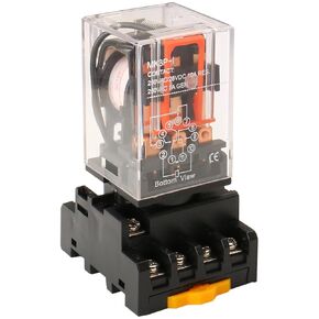 Baomain Power Relay DPDT 11 Pin MK3P-I with Plug-in Terminal Socket (DC 12V)