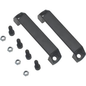 FDXGYH 2pcs Aluminium Alloy Handle Black Rectangular Industrial Pull Handle 120mm Industrial Cabinet Hardware