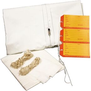 PDC 55721-00-MBC حقيبة جثث بسحاب مستقيم للأطفال، أبيض، فينيل، عرض 28 بوصة، طول 46 بوصة، عبوة من 10 قطع in Kuwait