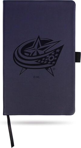 Rico Industries NHL Columbus Blue Jackets مفكرة ملونة محفورة بالليزر، 5.25 × 8.25 بوصة in Saudi Arabia