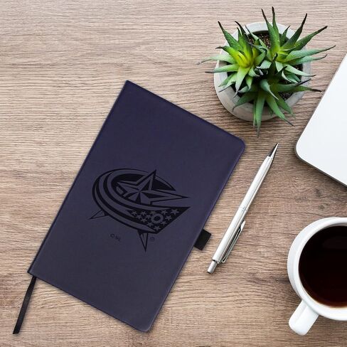 Rico Industries NHL Columbus Blue Jackets مفكرة ملونة محفورة بالليزر، 5.25 × 8.25 بوصة in Saudi Arabia