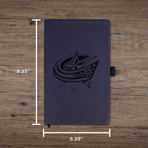 Rico Industries NHL Columbus Blue Jackets مفكرة ملونة محفورة بالليزر، 5.25 × 8.25 بوصة in Saudi Arabia