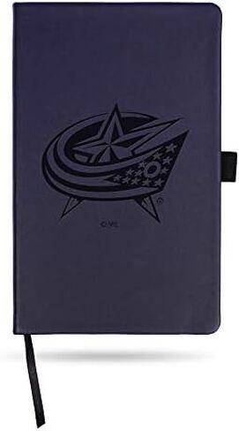 Rico Industries NHL Columbus Blue Jackets مفكرة ملونة محفورة بالليزر، 5.25 × 8.25 بوصة in Saudi Arabia