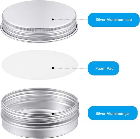 2 oz 72 pcs Metal Round Tins Aluminum Tin Cans Salve Tins Containers with Screw Lid 20 Sheets Stickers for Salve Spice Candies Balms Candles (Gold) in Saudi Arabia
