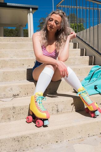 Lenexa Dottie Roller Skates - Indoor/Outdoor Roller Skates for Women - Roller Skates for Girls - Roller Skates for Kids in Saudi Arabia