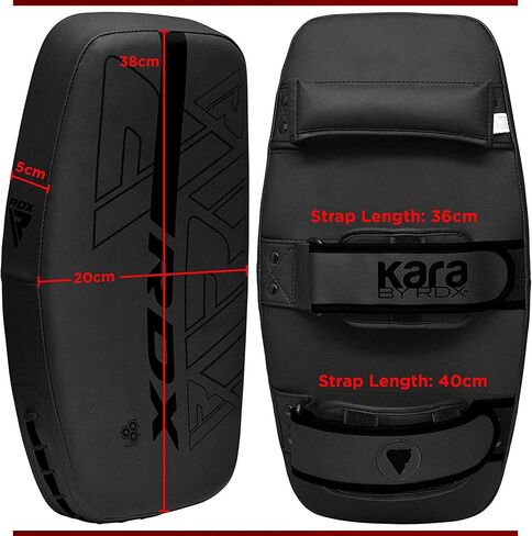 وسادات RDX التايلاندية المنحنية للكيك بوكسينغ Muay Thai مع مقبض صلب، مايا إخفاء جلد KARA Strike Shield للركبتين والمرفقين والركلات واللكمات، والتدريب على الملاكمة MMA والفنون القتالية التايكوندو والرياضات القتالية in Saudi Arabia
