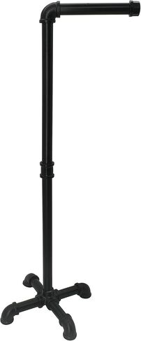 AddGrace Industrial Standing Toilet Paper Holder Iron Pipe Heavy Duty Racks for Home Bathroom (Black) in Saudi Arabia