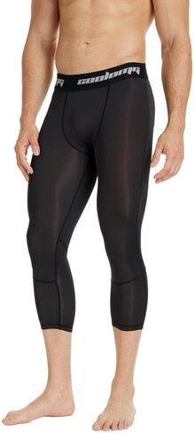 COOLOMG 2 Pack 3/4 Compression Pants Sports Tights 20+ Colors/Patterns Shorts Capri Pant for Men's Boys Basketball Running in Saudi Arabia
