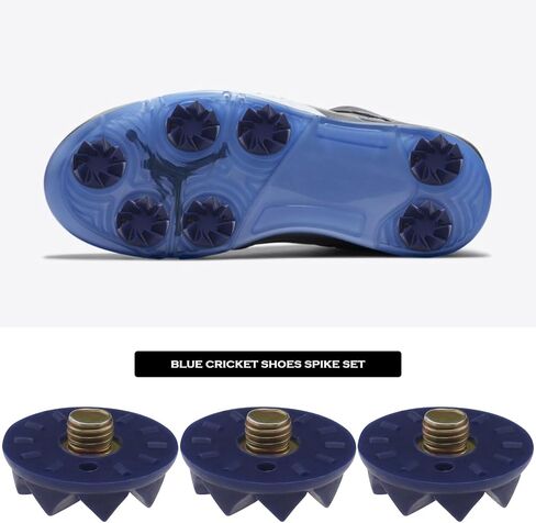 The Lord of the Tools 22PCS Screw-in Cricket Spikes with Spanner Blue Cricket Cleat Set Replacement Suitable for Most Sneakers and Balls 22 * 10mm in Saudi Arabia