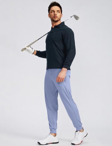 Soothfeel Men's Golf Joggers Pants with 5 Pockets Slim Fit Stretch Sweatpants Running Travel Dress Work Pants for Men in Saudi Arabia