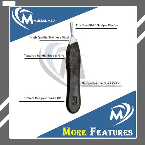 مقبض مشرط علمي رقم 8، بلاستيك (يناسب حجم شفرات المشرط 60-70) in Kuwait