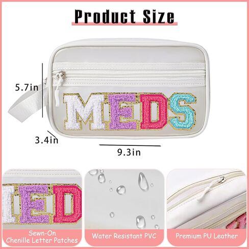 Clear Chenille Letter Makeup Bag，Transparent Waterproof Cosmetic Bag, Sunscreen Accessories Storage Organization in Saudi Arabia