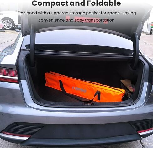 2-Pack Folding Medical Emergency Stretcher, Aluminum Alloy Portable Ambulance Stretcher with Heavy Duty Handles, Straps, and Carrying Case for Secure Patient Transport-Orange in Kuwait