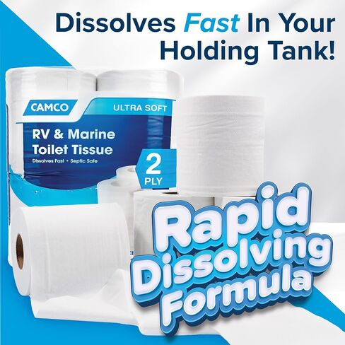Camco RV Bathroom Toilet Tissue (16 rolls) and TastePURE Camper/RV Water Filter & Hose Protector in Saudi Arabia