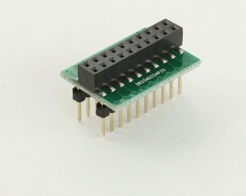 Proto-Advantage DR254D254P20F صف مزدوج 2.54 مم رأس أنثى 20 دبوس إلى محول DIP-20 in Saudi Arabia