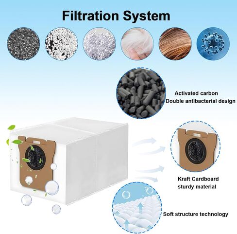 10 أكياس مكنسة كهربائية سعة 3 لتر متوافقة مع المكانس الكهربائية الروبوتية Dreametech L10s Ultra/L10 Ultra/L20 Ultra وDreame S10 Pro، تناسب ملحقات Dreame l10s Ultra in Kuwait