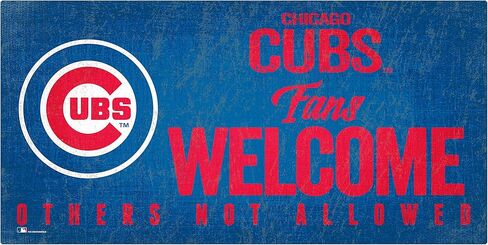 لافتة ترحيب لمحبي فريق Chicago Cubs للجنسين من Fan Creations MLB Chicago Cubs، لون الفريق، 6 × 12 (M0847-Cubs) in Saudi Arabia