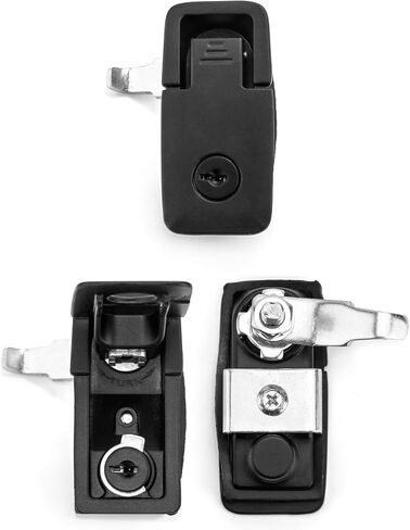 QWORK Compression Latch Flush Sealed Lever Latch Trigger, 8 Pack Latches with 8 Keys Adjustable Lift and Turn, Keyed Alike in Saudi Arabia