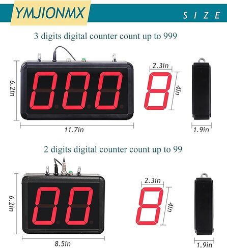 عداد عرض رقمي 4in Led مع مستشعر الأشعة تحت الحمراء لخط إنتاج الحزام الناقل زائر 0-999 110-240 فولت in Kuwait