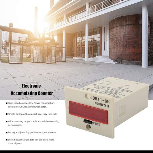 DIGITEN 0-999999 Digital LED Counter Electronic Counter Mini Customer Traffic Counter Electronic Totalizer JDM11-6H (DC12V) in Saudi Arabia