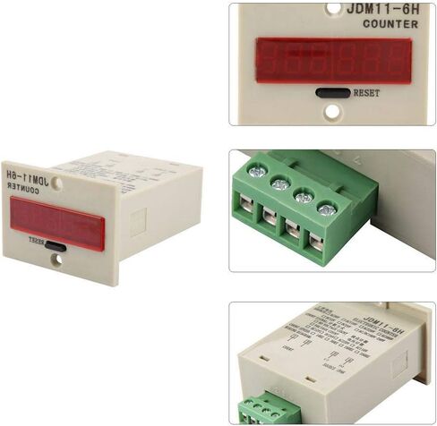 DIGITEN 0-999999 عداد LED رقمي عداد إلكتروني صغير عداد مرور العملاء عداد إلكتروني JDM11-6H (DC12V) in Saudi Arabia