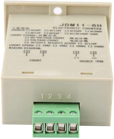 DIGITEN 0-999999 عداد LED رقمي عداد إلكتروني صغير عداد مرور العملاء عداد إلكتروني JDM11-6H (DC12V) in Saudi Arabia