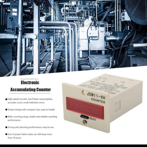 DIGITEN 0-999999 Digital LED Counter Electronic Counter Mini Customer Traffic Counter Electronic Totalizer JDM11-6H (DC12V) in Saudi Arabia
