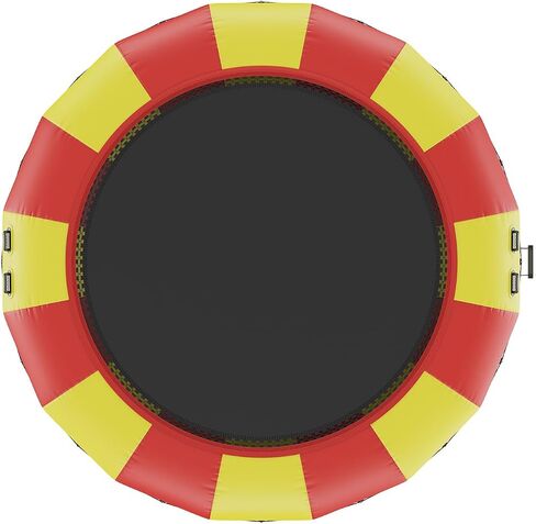 VEVOR Inflatable Water Bouncer, 17ft Recreational Water Trampoline, Portable Bounce Swim Platform with 5-Step Ladder & Electric Air Pump, Kids Adults Floating Rebounder for Pool, Lake, Water Sports in Saudi Arabia