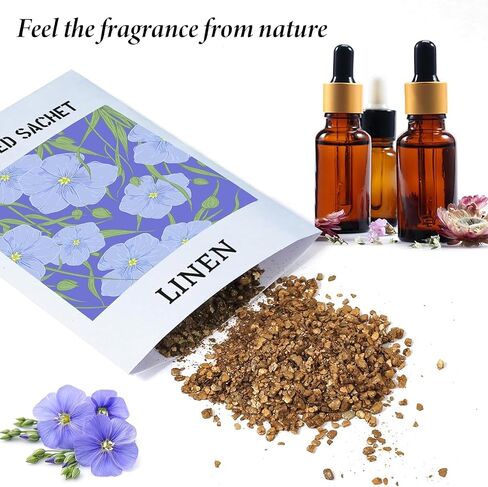 Scented Sachets for Drawer and Closet, Fresh Linen Scented Sachet Bags, Scented Sachets with Hanger Hooks, Long-Lasting Sachets Bags Air Freshener Fresh Scents for Wardrobe, Car in Saudi Arabia