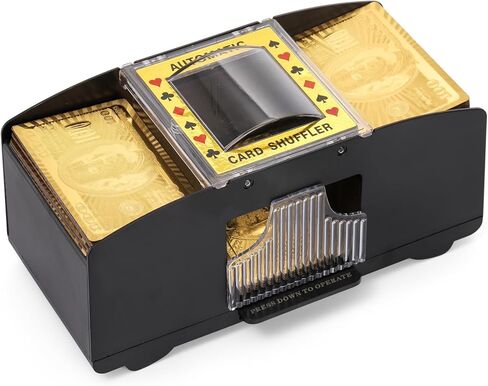 Suwimut 1-2 Decks ماكينة خلط البطاقات الأوتوماتيكية، ماكينة خلط البطاقات الكهربائية التي تعمل بالبطارية، ماكينة خلط بطاقات الكازينو الكهربائية للعب الورق، ألعاب البطاقات المنزلية، نادي الحفلات in Kuwait