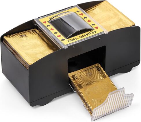 Suwimut 1-2 Decks ماكينة خلط البطاقات الأوتوماتيكية، ماكينة خلط البطاقات الكهربائية التي تعمل بالبطارية، ماكينة خلط بطاقات الكازينو الكهربائية للعب الورق، ألعاب البطاقات المنزلية، نادي الحفلات in Kuwait