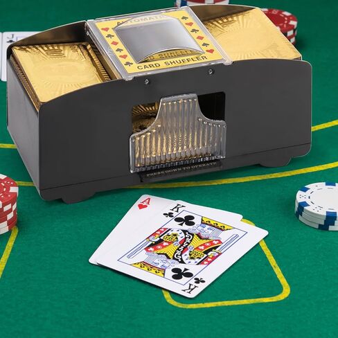 Suwimut 1-2 Decks ماكينة خلط البطاقات الأوتوماتيكية، ماكينة خلط البطاقات الكهربائية التي تعمل بالبطارية، ماكينة خلط بطاقات الكازينو الكهربائية للعب الورق، ألعاب البطاقات المنزلية، نادي الحفلات in Kuwait