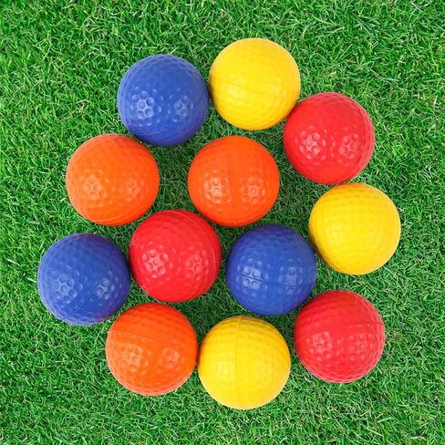 كرات ممارسة الجولف الرغوية، كرات جولف للتدريب، ملمس واقعي وكرات تدريب محدودة على الطيران للفناء الخلفي، كرات جولف ناعمة للداخل أو الخارج، عبوة من 12 قطعة in Kuwait