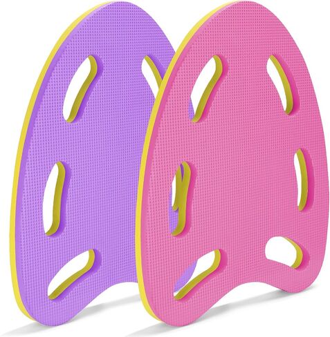 Swimming Kickboard- Swimming Training Aid Kickboard with 6 Handrail Hole, Bicolor Practising Swimming Kickboard for Beginners Pool Exercise, Safety Swim Board Auxiliary for Children Summer Pool Party in Saudi Arabia