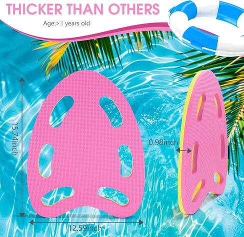 Swimming Kickboard- Swimming Training Aid Kickboard with 6 Handrail Hole, Bicolor Practising Swimming Kickboard for Beginners Pool Exercise, Safety Swim Board Auxiliary for Children Summer Pool Party in Saudi Arabia