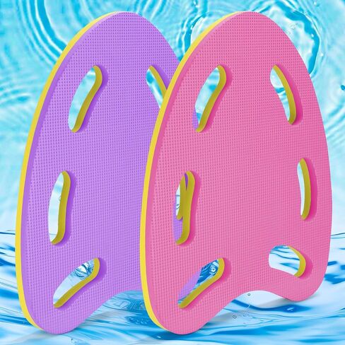Swimming Kickboard- Swimming Training Aid Kickboard with 6 Handrail Hole, Bicolor Practising Swimming Kickboard for Beginners Pool Exercise, Safety Swim Board Auxiliary for Children Summer Pool Party in Saudi Arabia