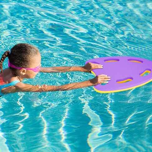 Swimming Kickboard- Swimming Training Aid Kickboard with 6 Handrail Hole, Bicolor Practising Swimming Kickboard for Beginners Pool Exercise, Safety Swim Board Auxiliary for Children Summer Pool Party in Saudi Arabia
