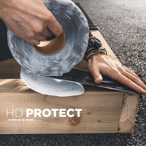 حماية عالية الدقة، شريط روافد على سطح السفينة، شريط روافد وامض ممتاز للغلق الذاتي الفائق، يطيل عمر روافد الأخشاب عن طريق منع التعفن، 2.5 بوصة × 65 قدمًا in Kuwait