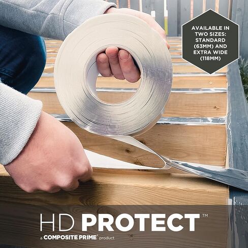 حماية عالية الدقة، شريط روافد على سطح السفينة، شريط روافد وامض ممتاز للغلق الذاتي الفائق، يطيل عمر روافد الأخشاب عن طريق منع التعفن، 2.5 بوصة × 65 قدمًا in Kuwait