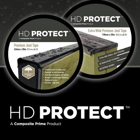 حماية عالية الدقة، شريط روافد على سطح السفينة، شريط روافد وامض ممتاز للغلق الذاتي الفائق، يطيل عمر روافد الأخشاب عن طريق منع التعفن، 2.5 بوصة × 65 قدمًا in Kuwait