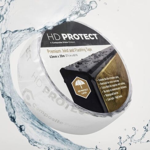 حماية عالية الدقة، شريط روافد على سطح السفينة، شريط روافد وامض ممتاز للغلق الذاتي الفائق، يطيل عمر روافد الأخشاب عن طريق منع التعفن، 2.5 بوصة × 65 قدمًا in Kuwait