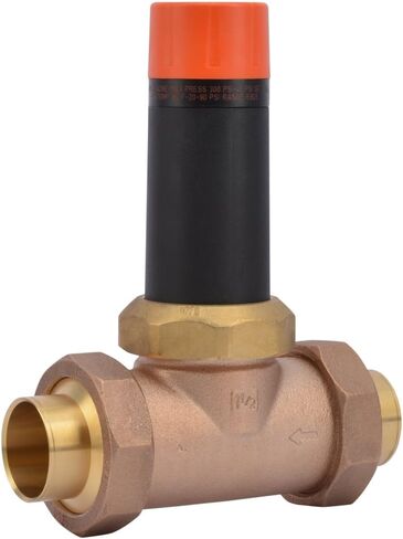 Cash Acme 3/4 Inch EB25 Sweat Double Union Pressure Regulating Valve (PRV), 45 PSI, 23137-0045 in Kuwait