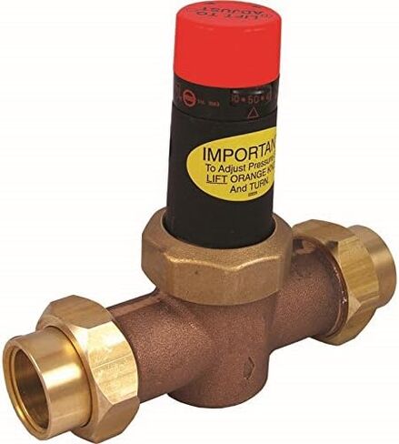Cash Acme 3/4 Inch EB25 Sweat Double Union Pressure Regulating Valve (PRV), 45 PSI, 23137-0045 in Kuwait